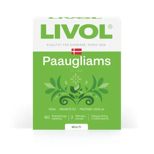 LIVOL MULTI vitaminai paaugliams, kolos sk., 60 tabl. -  2