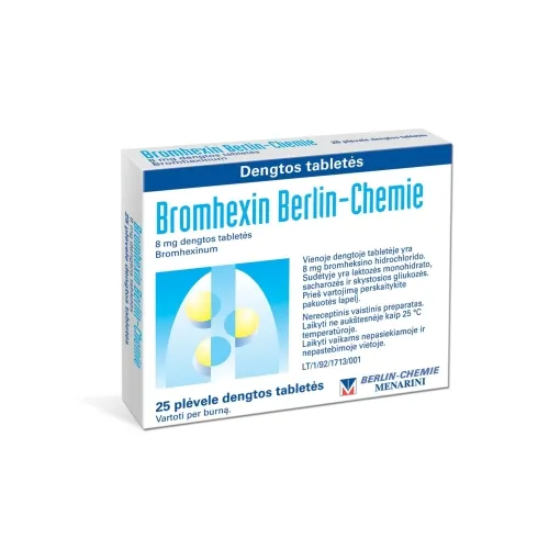 Product image of Bromhexin Berlin-chemie 8mg tab. N25