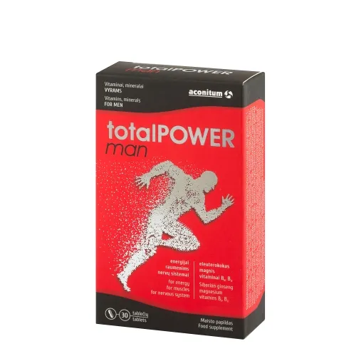 ACONITUM vitaminų kompleksas TOTALPOWER MAN, 30 kapsulių