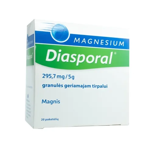 Magnesium Diasporal 295.7mg/5g granulės geriamam tirpalui N20