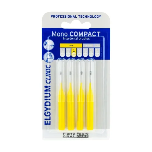 Product image of ELGYDIUM CLINIC tarpdančių šepetėliai Mono COMPACT, 1,0mm, gelt. ISO 2