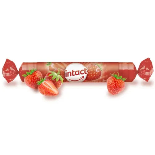 Product image of INTACT, gliukozės tabletės, žemuogių skonio, 40 g