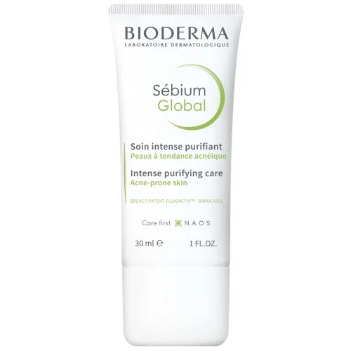 BIODERMA kremas reaktyviai spuoguotai odai SEBIUM GLOBAL, 30ml -  