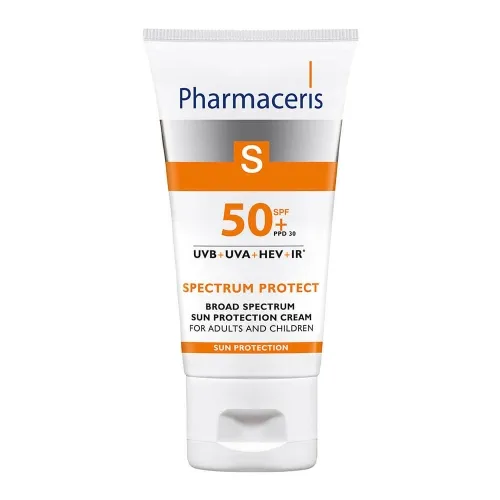 PHARMACERIS S plataus spektro apsauginis kremas veidui SPF50+, 50ml