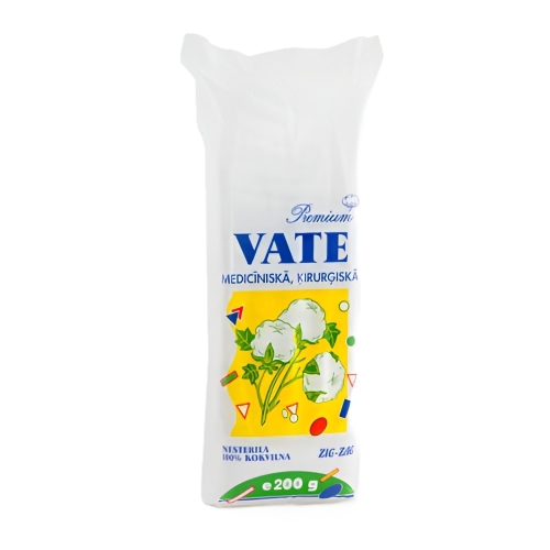 Vata, medicininė ,,zig-zag'' 200 g ,,Premium Mediteks''