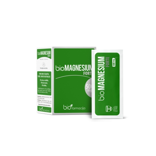 Product image of BIOMAGNESIUM Forte, 500mg, milteliai pakeliuose, N20