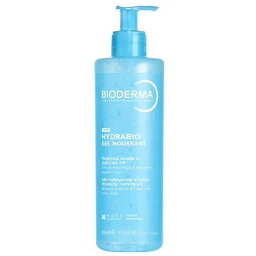 BIODERMA drėkinantis  gelinis prausiklis HYDRABIO GEL MOUSSANT 400 ml