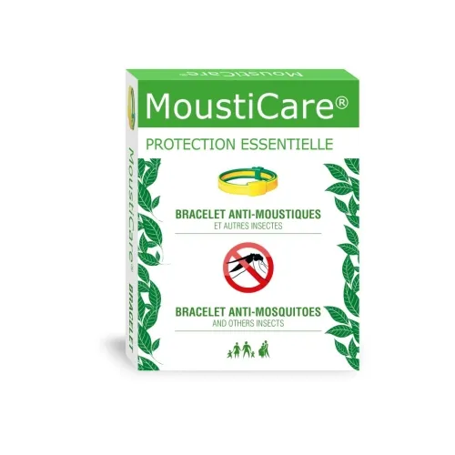 MOUSTICARE, geltona apyrankė nuo uodų, erkių, N1