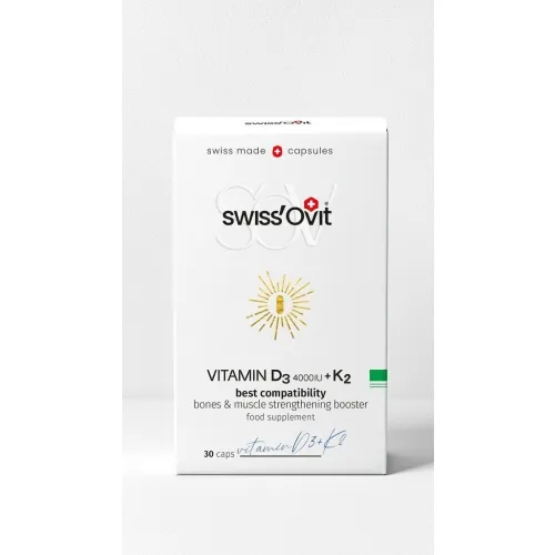 SwissOvit Vitaminas D3 4000IU+K2 kapsulės N30