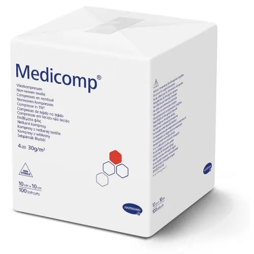 Product image of MEDICOMP nesterilus neaustinės medžiagos tvarstis, 10x10cm, 100 vnt.