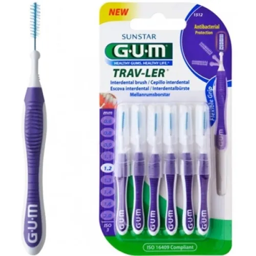 G.U.M. T. šepetėlis TravLer 1,2mm N6 -  