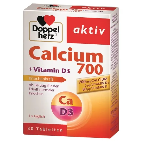 Product image of DOPPELHERZ ACTIV Calcium 700 + Vitamin D3, N30