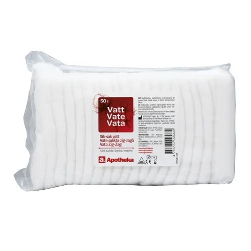 APOTHEKA nesterili medicininė vata ZIG-ZAG, 50g