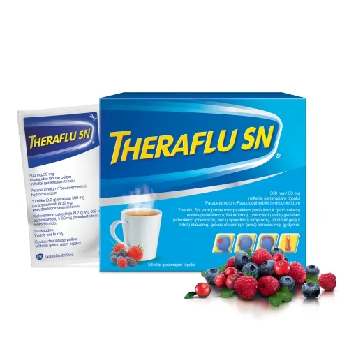 Product image of Theraflu SN milteliai geriamam tirpalui N10