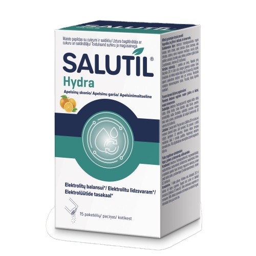 SALUTIL HYDRA Elektrolitai, apelsinų skonio, 15 paketėlių -  4
