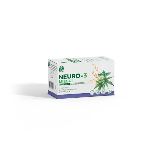 ŠVF žolelių arbata su kanapių lapais NEURO-3 MIEGUI, 2g x N20