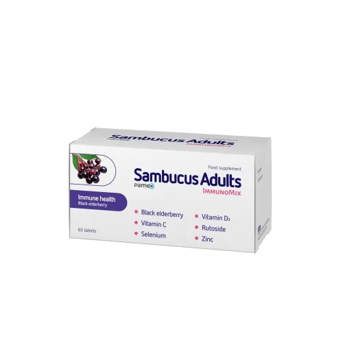 PAMEX SAMBUCUS ADULTS IMMUNO MIX, 60 tablečių -  