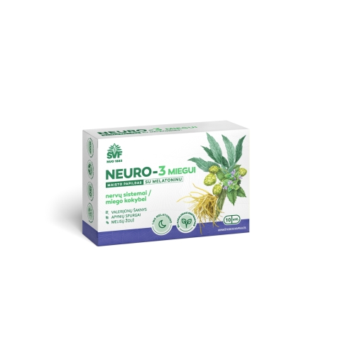 Product image of ŠVF kietosios kapsulės NEURO-3 MIEGUI SU MELATONINU, N10
