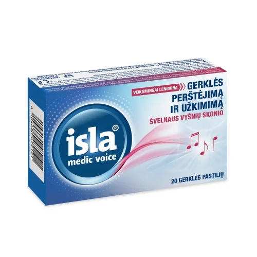 ISLA pastilės MEDIC VOICE, vyšnių skonio, N20