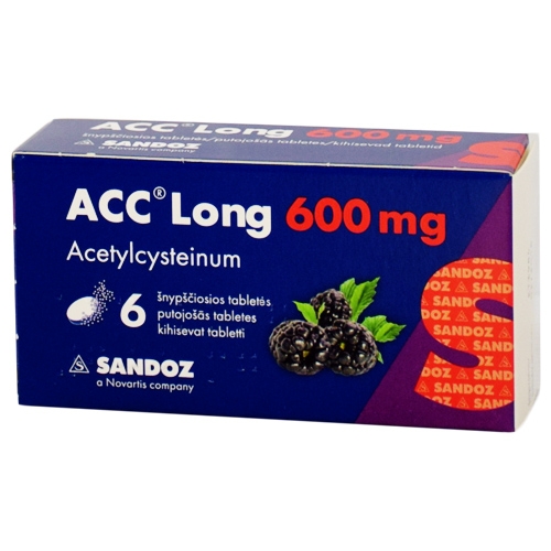 ACC Long 600mg šnypščiosios tabletės N6 (paketėlis)