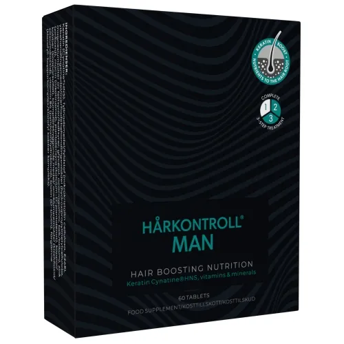 HÅRKONTROLL Maisto Papildai Plaukams MAN, 60 tablečių -  