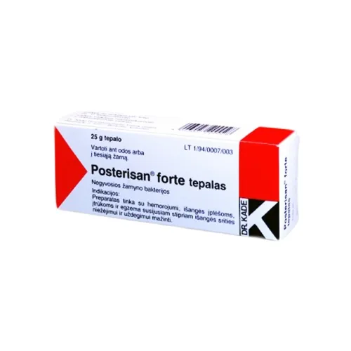 Posterisan forte 2.5mg/166.7mg/g tepalas 25g + aplikatorius N1