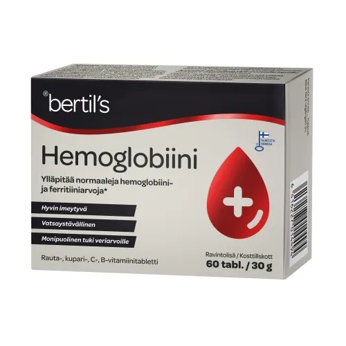 BERTIL's Hemoglobini kraujodarai, tabletės N60