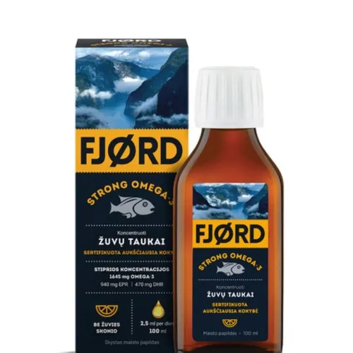 FJORD STRONG OMEGA - 3 žuvų taukai, 100ml