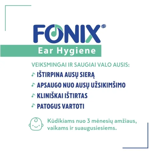 FONIX purškalas ausų vaškui šalinti EAR HYGIENE, 30ml -  2
