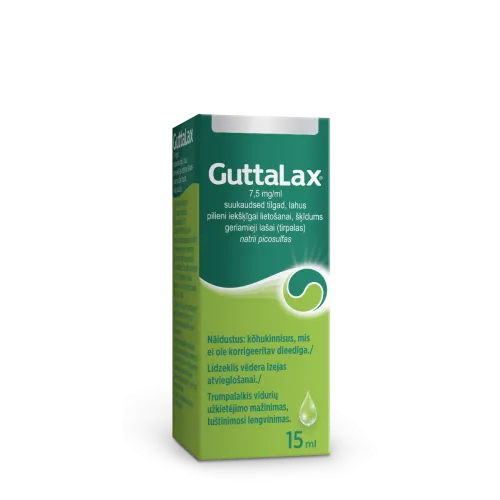 Guttalax 7,5mg/ml lašai 15ml N1