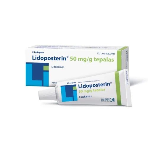 Lidoposterin 50mg/g tepalas (su kaniule) 25g
