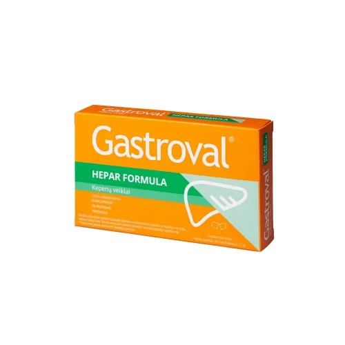 GASTROVAL HEPAR FORMULA, 30 kapsulių