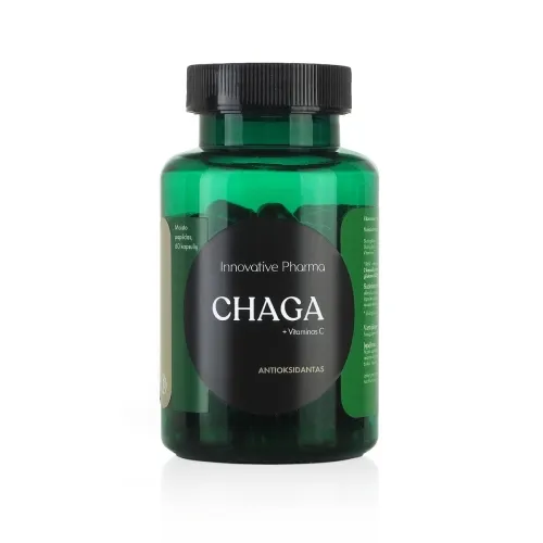 INNOVATIVE PHARMA CHAGA + VITAMINAS C, 60 kapsulių -  1