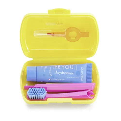 CURAPROX kelioninis rinkinys TRAVEL SET, geltonas, N1 -  