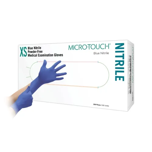 MICRO-TOUCH® nesterilios medicininės pirštinės BLUE NITRILE, XS, N200 -  