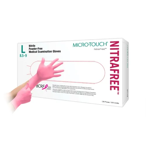 MICRO-TOUCH® nesterilios pirštinės NITRAFREE PINK, L, N100 -  