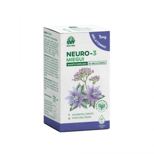 DOVANA. ŠVF/AC Neuro-3 miegui su melatoninu geriamieji lašai, 25ml -  1