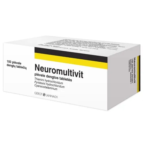 Neuromultivit 100mg/200mg/0.2mg plėvele dengtos tabletės N100 -  1