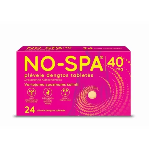 NO-SPA 40mg plėvele dengtos tabletės N24
