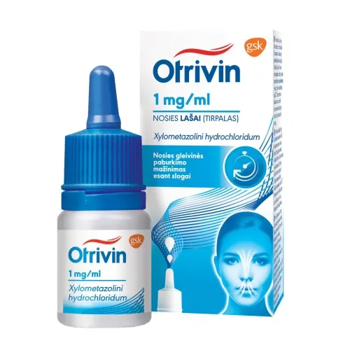 Otrivin 1mg/ml nosies lašai, tirpalas 10ml