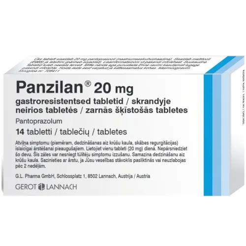 Panzilan 20mg skrandyje neirios tabletės N14 (lizdinėje pakuotėje)