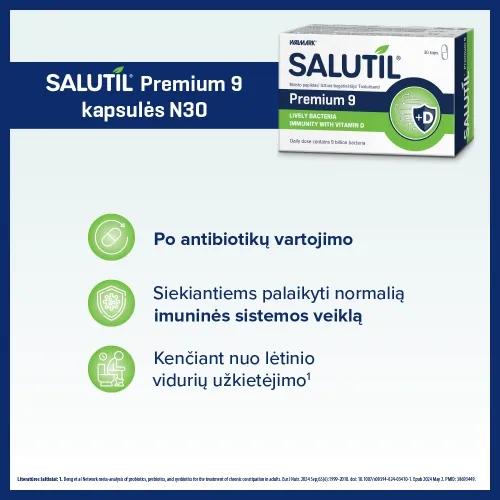 SALUTIL PREMIUM 9 (9 mlrd. Gyvybingųjų bakterijų), 30 kapsulių -  3