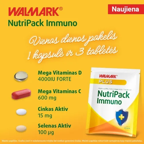 Walmark Nutripack Immuno (vitaminas C, D, selenas, cinkas), 30 pak. -  1