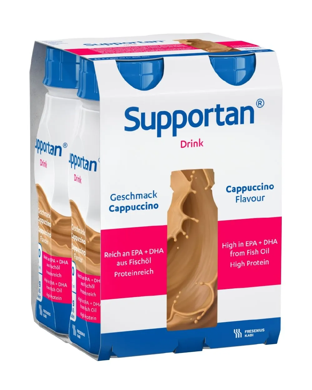Supportan Drink kapučino sk., med. paskirties gėrimas, 4 but. x 200 ml -  