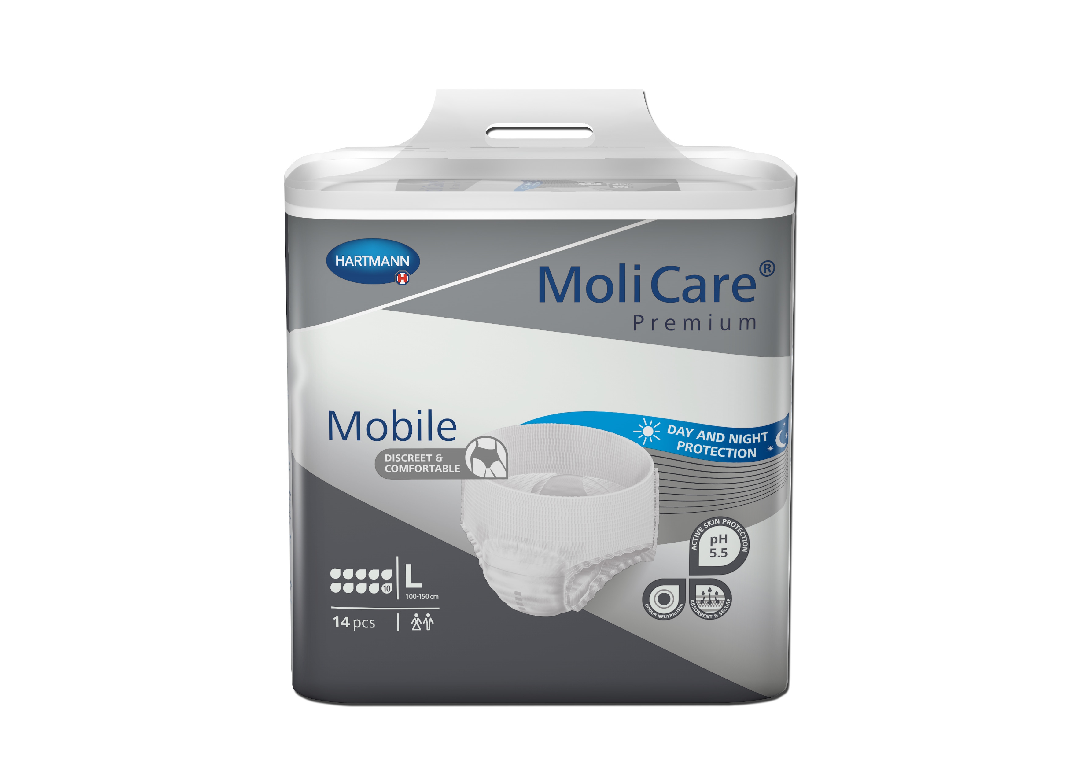 MOLICARE MOBILE, sauskelnės-kelnaitės 10 lašų, L, 14 vnt. -  