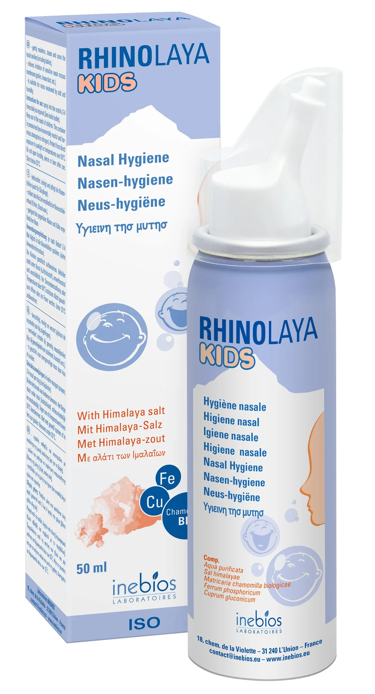 RHINOLAYA KIDS,Himalajų druskos izotoninis nosies purškalas vaikams -  