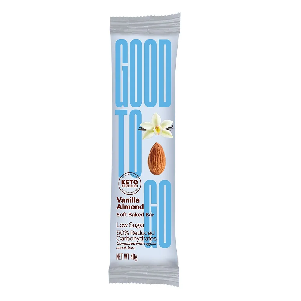 GOOD TO GO vanilės/migdolų skonio keto proteino batonėliai, 40g -  