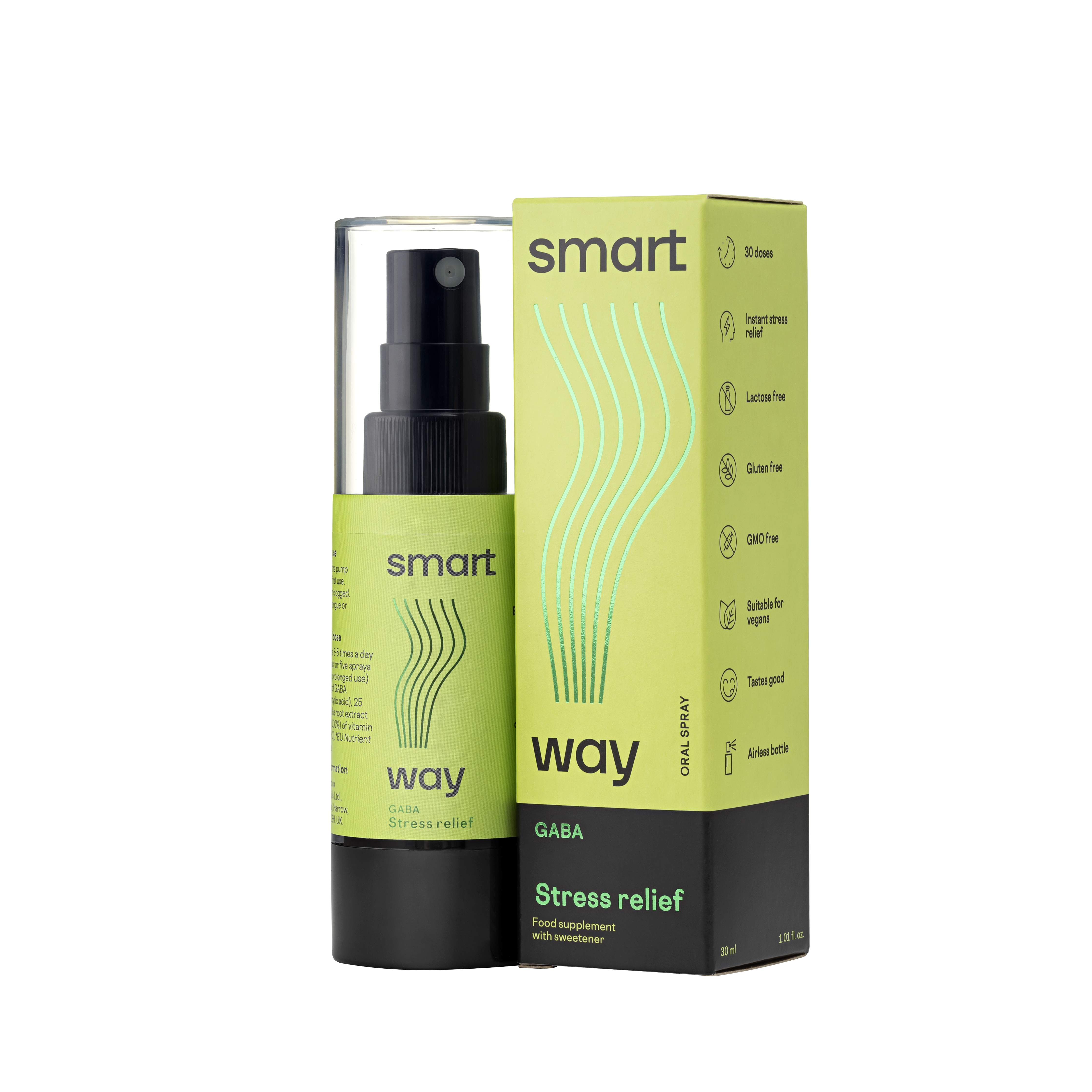 SMART WAY GABA STRESS RELIEF, purškiamas maisto papildas, 30 ml -  