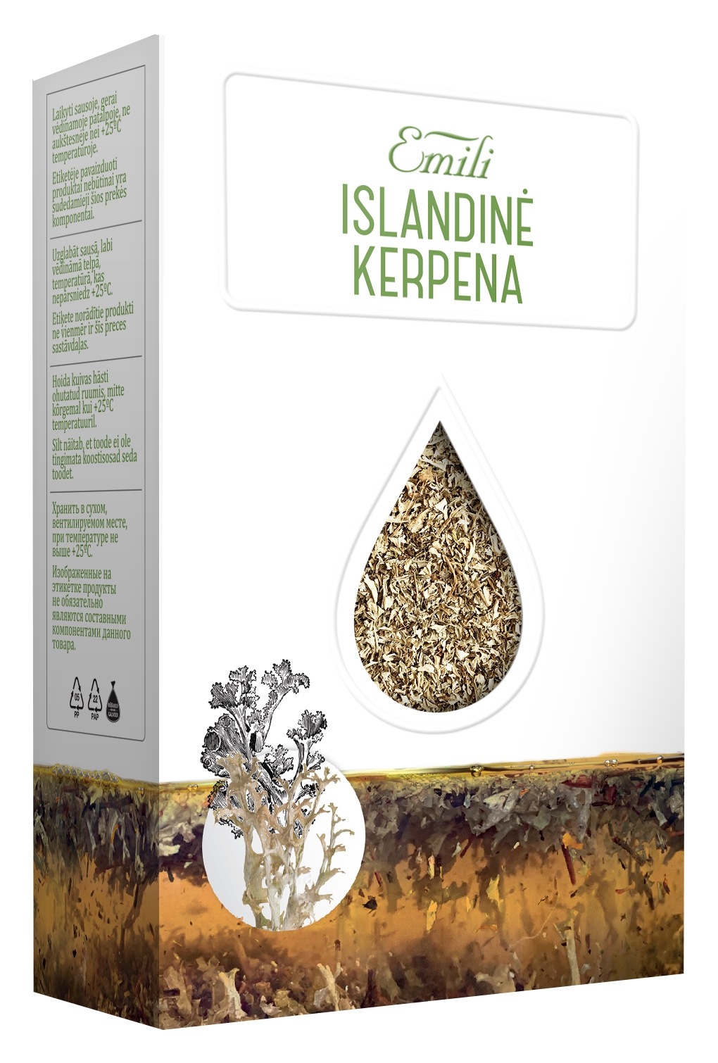 EMILI islandinės kerpenos, 1,5g x N20 -  