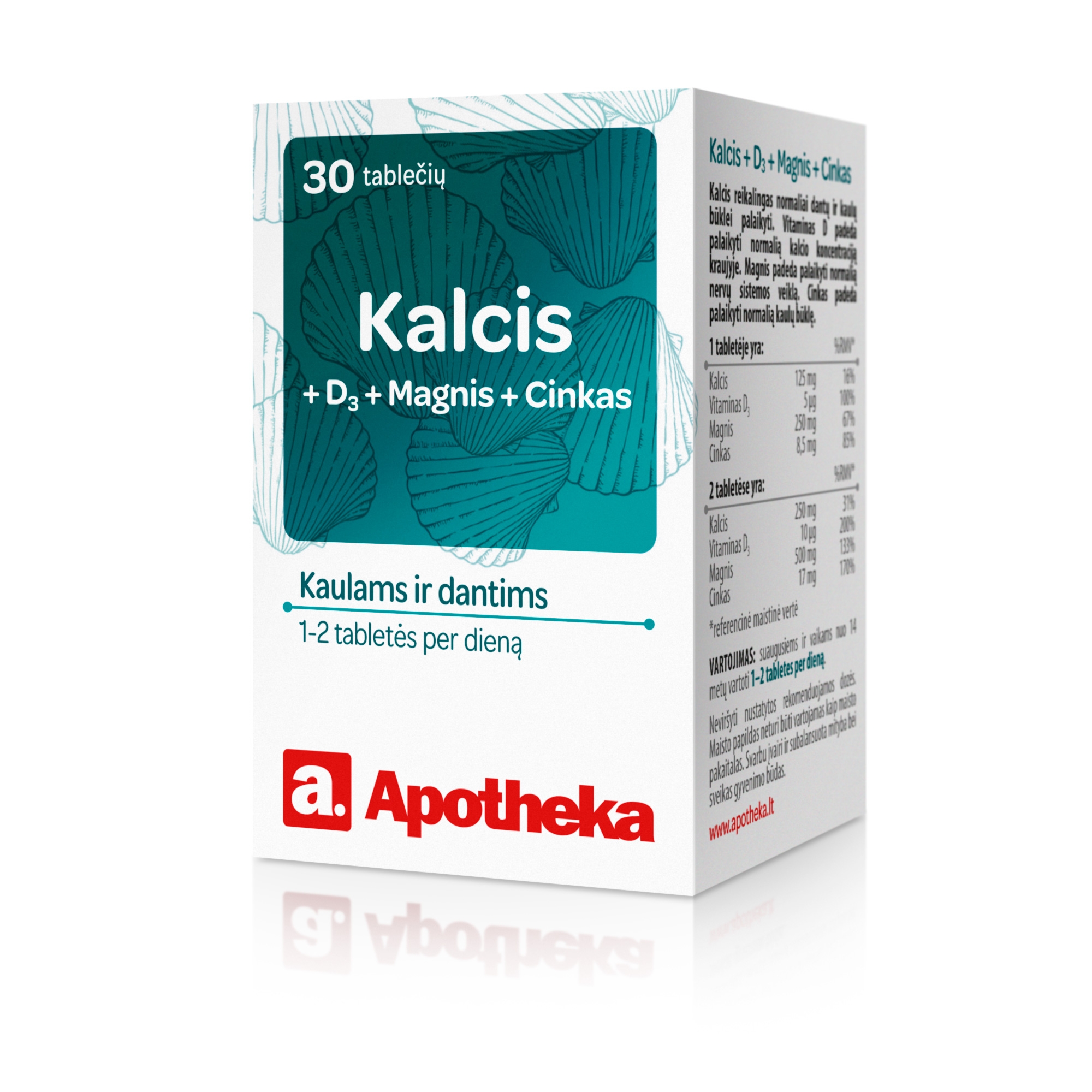 APOTHEKA Kalcis + D3 + Magnis + Cinkas, N30 -  